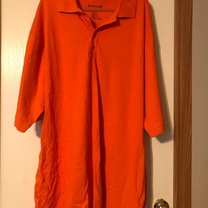 NEW EVOLUTION by DESIGN MENS POLO SHIRT SOLID ORANGE BIG & TALL 4XL